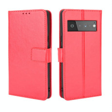 For Google Pixel 6 Pro Crazy Horse Texture Horizontal Flip Leather Case with Holder & Card Slots & Lanyard(Red) For Google Pixel 6 Pro Crazy Horse Texture Horizontal Flip Leather Case with Holder & Card Slots & Lanyard(Red)
