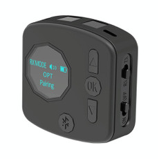 B38 2 in 1 Bluetooth 5.0 Audio Adapter Transmitter Receiver with OLED Display, Support Optical Fiber & AUX