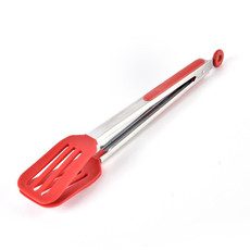 Stainless Steel Silicone Food Spatula Food Clip Barbecue Steak Clip Barbecue Baking Tool, Size: 9 Inch (Random Color Delivery)