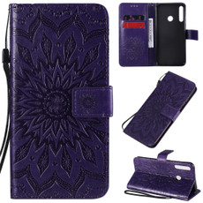 For Huawei P40 Lite E/Y7p/Honor 9C Embossed Sunflower Pattern Horizontal Flip PU Leather Case with Holder & Card Slots & Wallet & Lanyard(Purple) For Huawei P40 Lite E/Y7p/Honor 9C Embossed Sunflower Pattern Horizontal Flip PU Leather Case with Holder & Card Slots & Wallet & Lanyard(Purple)