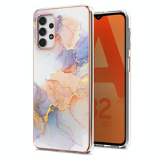 For Samsung Galaxy A23 5G / 4G Electroplating IMD TPU Phone Case(White Marble) For Samsung Galaxy A23 5G / 4G Electroplating IMD TPU Phone Case(White Marble)
