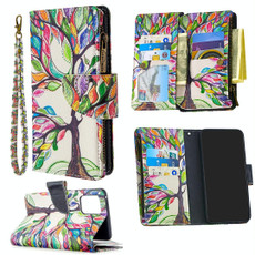 For Samsung Galaxy A91 Colored Drawing Pattern Zipper Horizontal Flip Leather Case with Holder & Card Slots & Wallet(Tree)