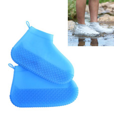 Silicone Non-slip Thickened Wear-resistant Waterproof Shoe Boots Cover, Size:L(Sapphire Blue)