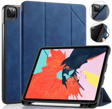For iPad Pro 11 (2020) DG.MING See Series Horizontal Flip Leather Tablet Case with Holder & Pen Tray(Blue)