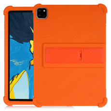 For iPad Pro 11 inch 2018 Tablet PC Silicone Protective Case with Invisible Bracket(Orange)