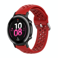 For Huawei Watch GT2 42MM 20mm Clasp Solid Color Sport Watch Band(Red)