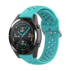 For Huawei Watch GT 46mm / 42mm / GT2 46mm 22mm Clasp Solid Color Sport Watch Band(Mint Green)