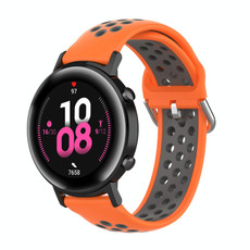 For Huawei Watch GT2 42MM 20mm Clasp Two Color Sport Watch Band(Orange + Grey)