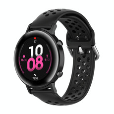 For Huawei Watch GT2 42MM 20mm Clasp Solid Color Sport Watch Band(Black)