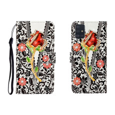 For Galaxy A51 3D Colored Drawing Horizontal Flip Leather Case with Holder & Card Slot & Wallet(Screw Rose Flower)