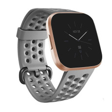 For FITBIT Versa 2 Breathable Silicone Watch Band(Gray)
