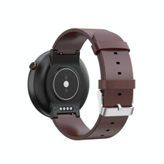 For Huami Amazfit Leather Watch Band(Brown)