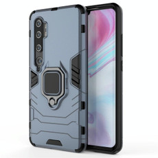 For Xiaomi Mi CC9 Pro & Note 10 Shockproof PC + TPU Protective Case with Magnetic Ring Holder(Navy Blue)