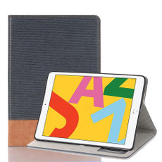 For iPad 10.2 / 10.5 Cross Texture Horizontal Flip PU Leather Case with Holder & Card Slots & Wallet(Dark Blue)