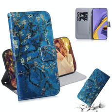 For Galaxy A51 Coloured Drawing Horizontal Flip Leather Case, with Holder & Card Slots & Wallet(Apricot Blossom)