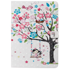 For iPad 10.2 / Pro 10.5 / Air 2019 3D Colored Drawing Horizontal Flip Leather Case with Holder & Card Slots & Wallet & Sleep / Wake-up Function(Girl Under The Tree)