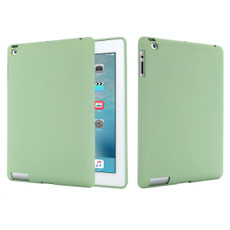 Solid Color Liquid Silicone Dropproof Full Coverage Protective Case For iPad 4 / 3 / 2(Green)