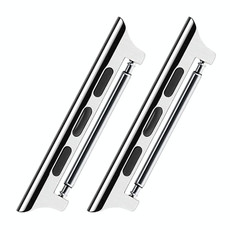 2 PCS Watchbands Stainless Steel Acoustic Ear Connector, Width: 22mm For Apple Watch Series 6 & SE & 5 & 4 44mm / 3 & 2 & 1 42mm(Silver)