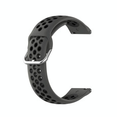 For Huawei Watch 3 / 3 Pro 22mm Sport Two-color Silicone Watch Band(Anthracite Black)