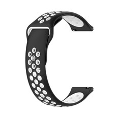 For Huawei Watch 3 / 3 Pro 22mm Two-color Silicone Watch Band(Black White)