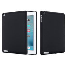 Solid Color Liquid Silicone Dropproof Full Coverage Protective Case For iPad 4 / 3 / 2(Black)