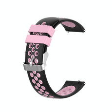 For Huawei Watch 3 / 3 Pro 22mm Two-color Silicone Watch Band(Black Pink)