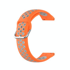 For Huawei Watch 3 / 3 Pro 22mm Sport Two-color Silicone Watch Band(Orange Grey)