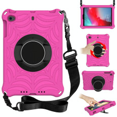 Spider King EVA Protective Case with Adjustable Shoulder Strap & Holder For iPad Mini 5 / 4 / 3 / 2 / 1(Rose Red)