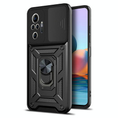 For Xiaomi Redmi Note 10 Pro Sliding Camera Cover Design TPU+PC Protective Case(Black)