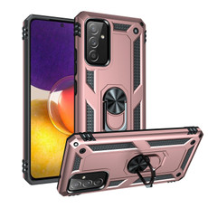 For Samsung Galaxy A82 5G Shockproof TPU + PC Protective Case with 360 Degree Rotating Holder(Rose Gold)