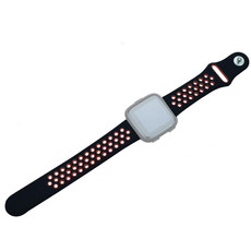 For Fitbit Versa 3 Two-color Silicone Watch Band(Black Red)