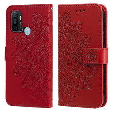 For OPPO A53 / A33 / A32 7-petal Flowers Embossing Pattern Horizontal Flip PU Leather Case with Holder & Card Slots & Wallet & Photo Frame(Red) For OPPO A53 / A33 / A32 7-petal Flowers Embossing Pattern Horizontal Flip PU Leather Case with Holder & Card Slots & Wallet & Photo Frame(Red)