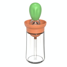 Kitchen Baking BBQ Silicone Brush Oil Bottle(Orange Green)