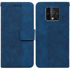 For Tecno Camon 16 Premier Geometric Embossed Leather Phone Case(Blue)