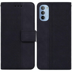 For Motorola Moto G51 Geometric Embossed Leather Phone Case(Black) For Motorola Moto G51 Geometric Embossed Leather Phone Case(Black)