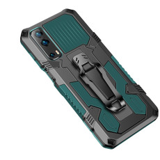 For vivo Y72 5G Armor Warrior Shockproof PC + TPU Protective Case(Army Green)