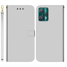 For Realme 9 Pro Imitated Mirror Surface Horizontal Flip Leather Phone Case(Silver) For Realme 9 Pro Imitated Mirror Surface Horizontal Flip Leather Phone Case(Silver)