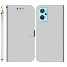 For OPPO A76 4G / A36 / Realme 9i  Imitated Mirror Surface Horizontal Flip Leather Phone Case(Silver) For OPPO A76 4G / A36 / Realme 9i  Imitated Mirror Surface Horizontal Flip Leather Phone Case(Silver)
