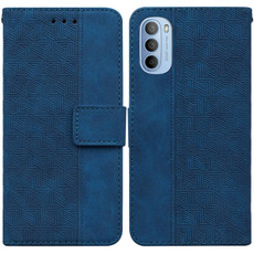 For Motorola Moto G31 / G41 Geometric Embossed Leather Phone Case(Blue)