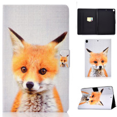 For iPad 10.2 2021 / 2020 / 2019 Colored Drawing Horizontal Flip Leather Case with Holder & Card Slots & Sleep / Wake-up Function(Fox)