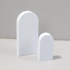 2 x Door Combo Kits Geometric Cube Solid Color Photography Photo Background Table Shooting Foam Props(White)