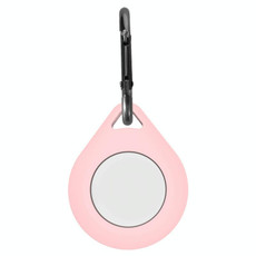 Shockproof Anti-scratch Silicone Protective Case Cover with Hang Loop For AirTag, Shape:Water Drop(Pink)