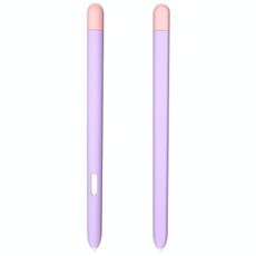Liquid Silicone Stylus Pen Protective Case for Samsung Galaxy Tab S6 Lite P610 / P615(Purple Pink)