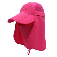 outfly 360 Degree Anti-Ultraviolet Hat Quick Drying Sun Cap, Size: Adjustable(Child Rose Red)