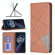 For OPPO Realme 9 Pro+ Prismatic Invisible Magnetic Leather Phone Case(Brown) For OPPO Realme 9 Pro+ Prismatic Invisible Magnetic Leather Phone Case(Brown)