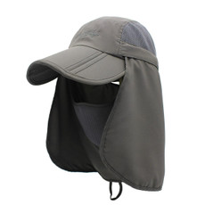 outfly 360 Degree Anti-Ultraviolet Hat Quick Drying Sun Cap, Size: Adjustable(Adult Dark Gray)
