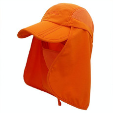 outfly 360 Degree Anti-Ultraviolet Hat Quick Drying Sun Cap, Size: Adjustable(Adult Orange)