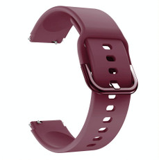 For Xiaomi Mi Watch Electroplating Buckle Silicone Watch Band(Wine Red)