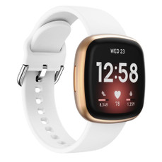 For Fitbit Versa 3 Silicone Watch Band(White)