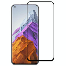 For Xiaomi Mi 11 Pro Edge Glue 9H HD 3D Curved Edge Tempered Glass Film(Black)